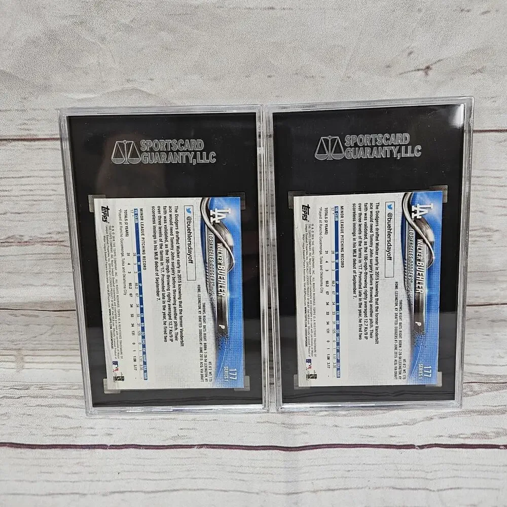 2X 2018 Topps Walker Buehler RC Rookie Card Lot Of 2 #177 Dodgers SGC 9.5